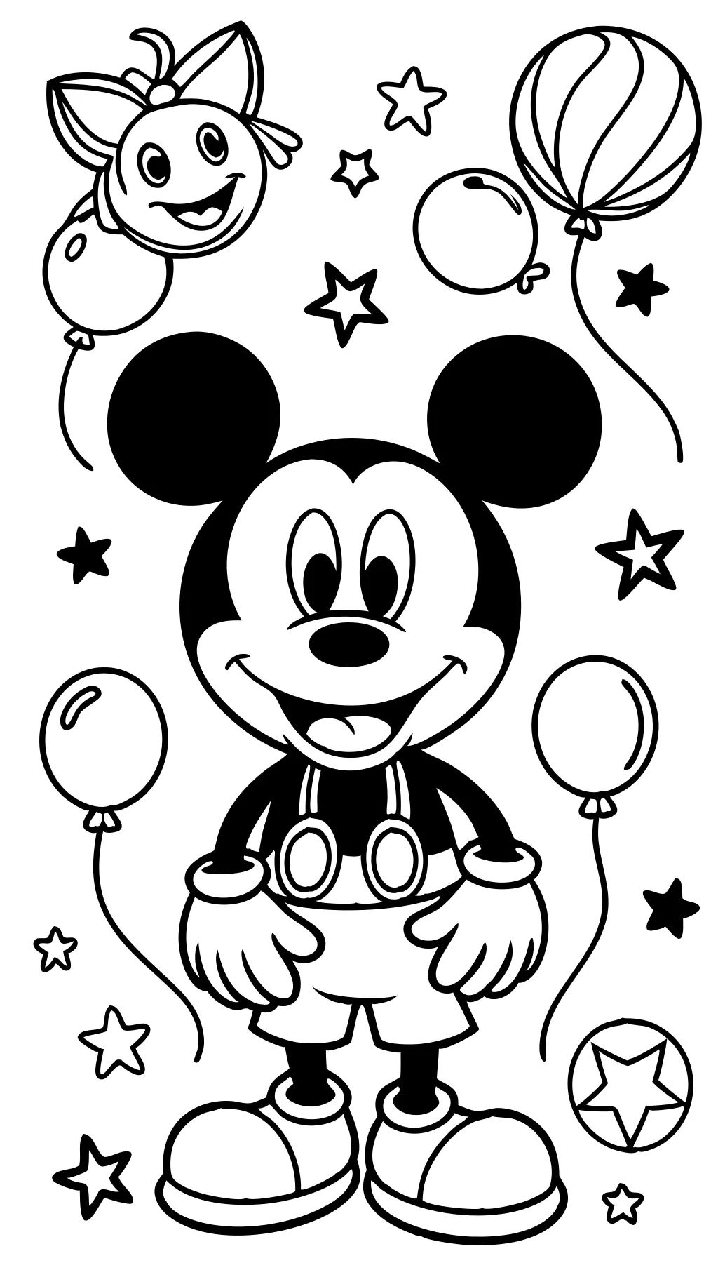 páginas para colorear imprimibles gratis de Mickey Mouse